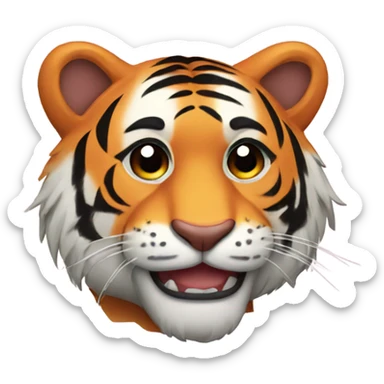 Tiger in love sticker