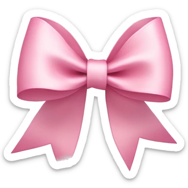 light pink ribbon bow sticker