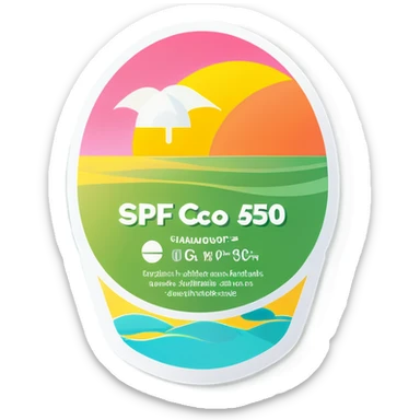 Aesthetic SPF 50 cream sticker