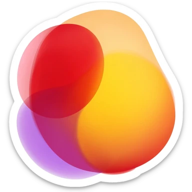 Color rojo amarillo y morado sticker