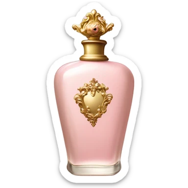 vintage rococo pale pink perfume  sticker