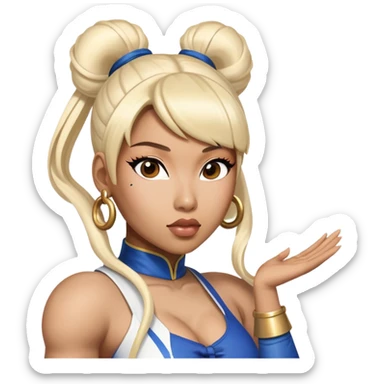 Nicki minaj with chun li sticker