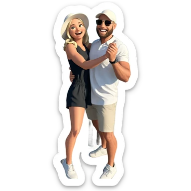 joyful moment in the sun sticker