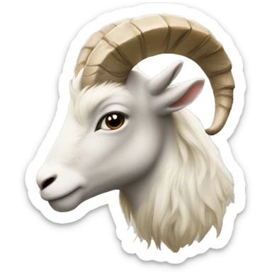 Capricorn the animal in a side profile sticker