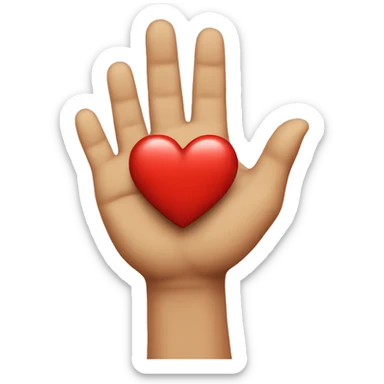 Handing out a big heart  sticker