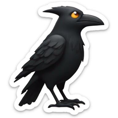 Pumpkin carved crow sticker