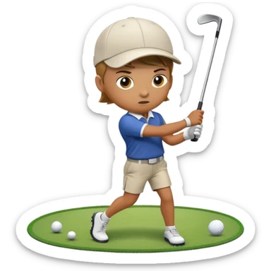 Hitting long drive golf sticker