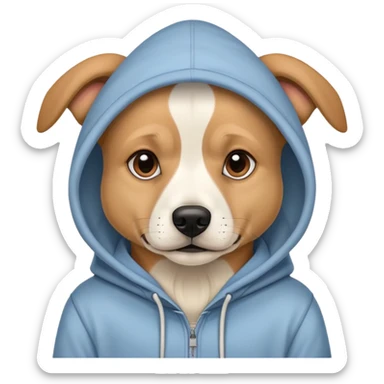 Chill guy dog with hoodie sticker