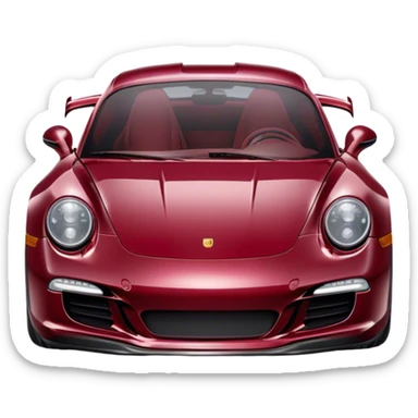 Wine red porsche sticker