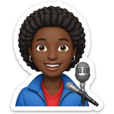 singer black person sticker