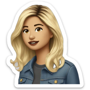 Selina gomez with blond hair sticker