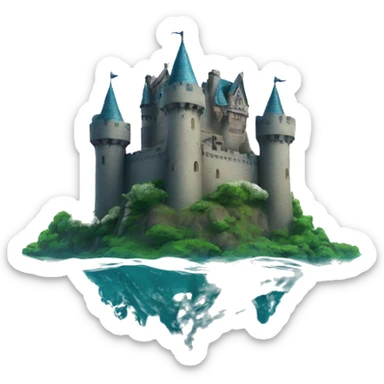castle underwater sticker