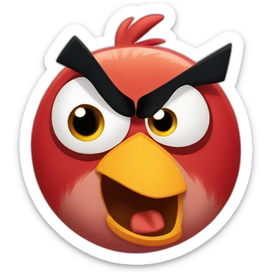Yelling angry birds sticker