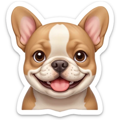 cute french bulldog smiling sticker
