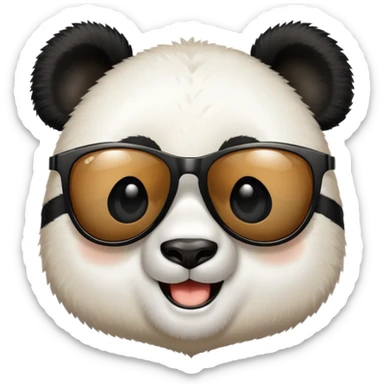 Panda en la playa sticker