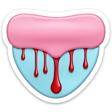 feminine sanitary pad with blood dripping sticker