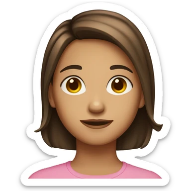 Girl with midlenght brown hair sticker