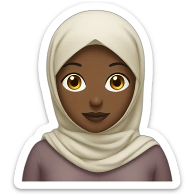 Saudi black woman with hijabs sticker