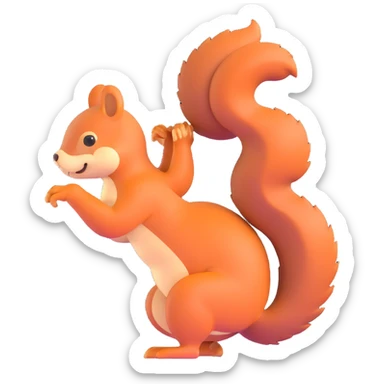 squirrel twerking view from back sticker