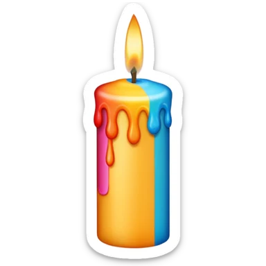 12 year old birthday candle  sticker