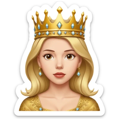 Scarlett Johansson, wearing crown  sticker