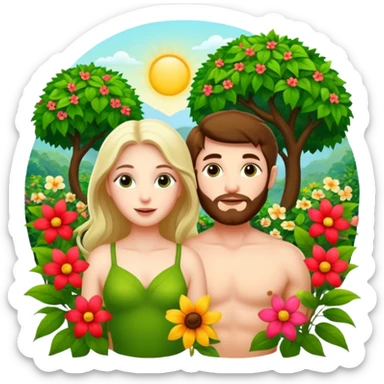 Adam and Eve sticker