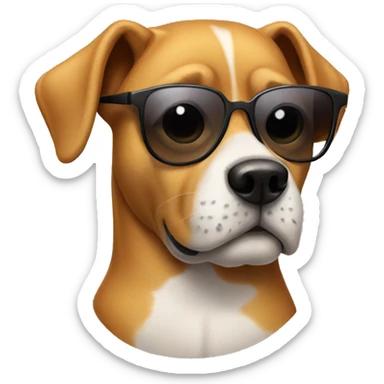 Dog wearing sunglasses  sticker