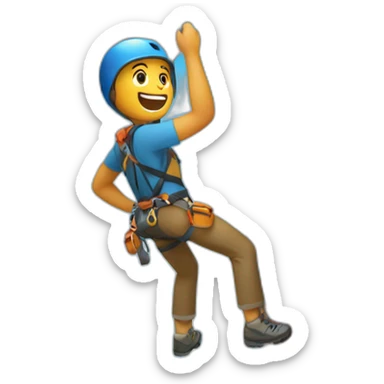 rock climber in a overhang sticker