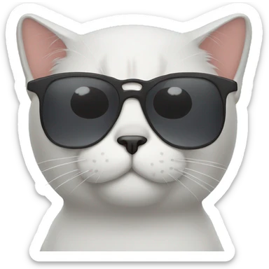 Cat with sunglasses sticker