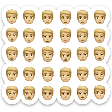 blond hair, male, brown eyes, hey sticker