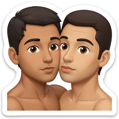 Gay Hispanics kissing sticker