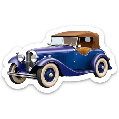 very fast 1932 jaguar roadster rustic rusty lowered low rider antique rat hot rodded blueberry and cherrywood pearl mod caravan sticker