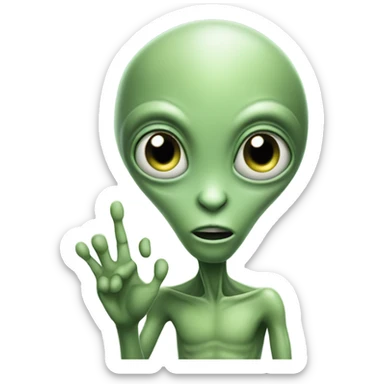 Alien talking sticker
