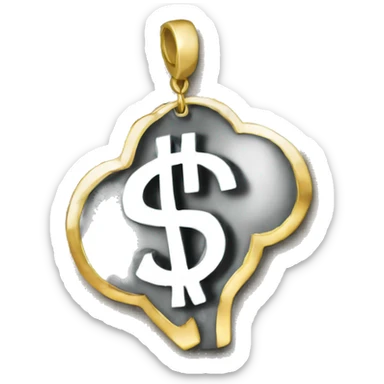 earring with dollar sign sticker