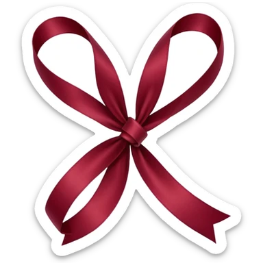 burgundy red ribbon sticker
