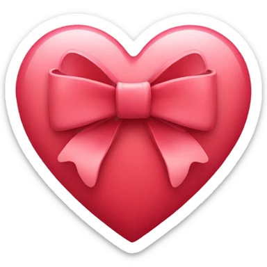 Heart with a bow around it sticker