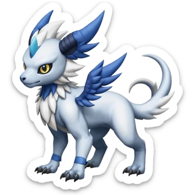 Garurumon-Trico-Amaura-Absol-fusion-creature (full body sticker
