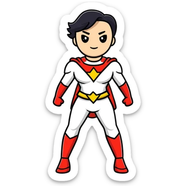 female superhero character sticker