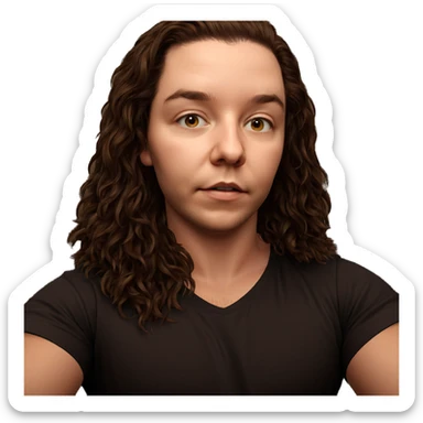 realistic portrait of male model sticker