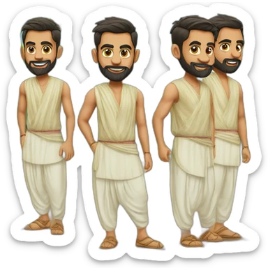 Virat kohli as a South Indian wearing lungi sticker