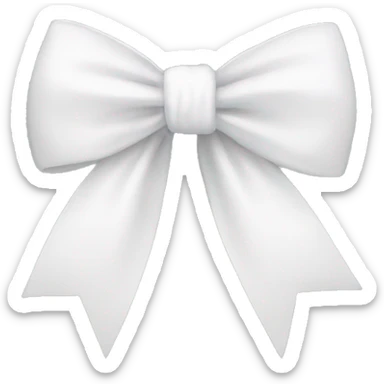 White bow sticker