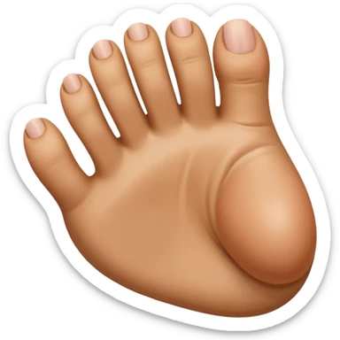 Big toe up rest of toes curled down sticker