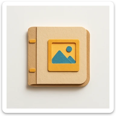 beige photo album sticker