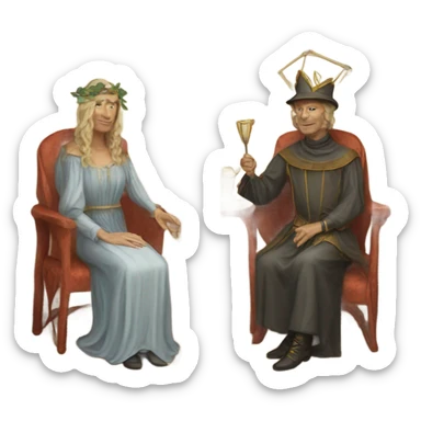 Deck of tarot cards sticker