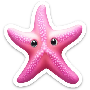 Pink starfish sticker