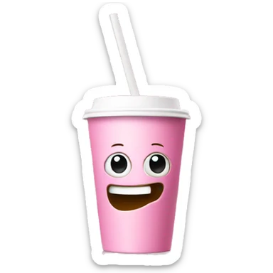 Pink coffee to Go Cup  sticker