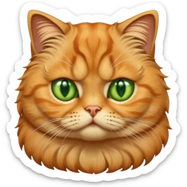 angry Scottish Fold cat sticker