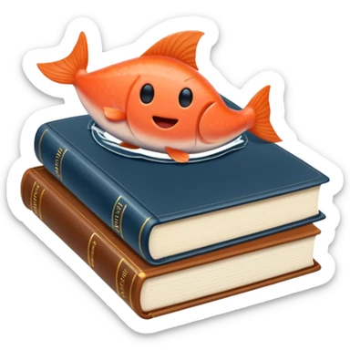 Livros com a cor salmão, livro fechado  sticker