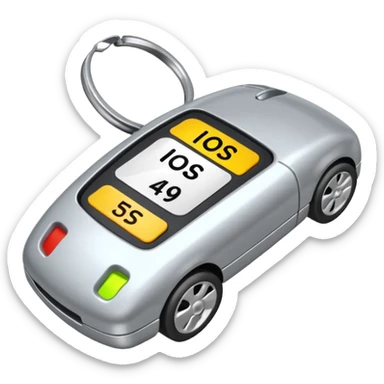 car key with a price tag sticker