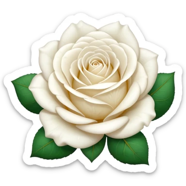 white rose, without green leaves, just flower sticker